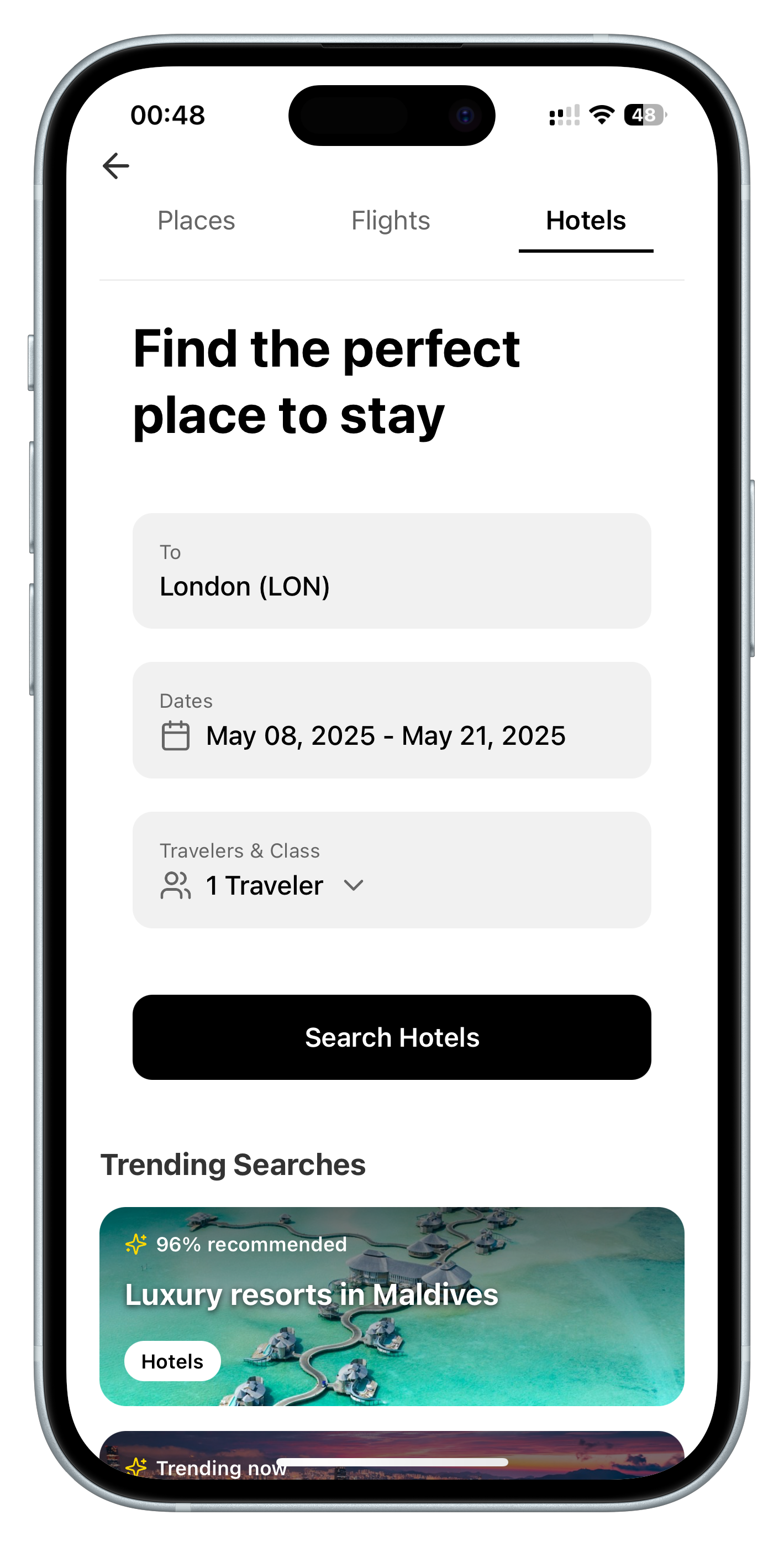 Hotel Search Interface