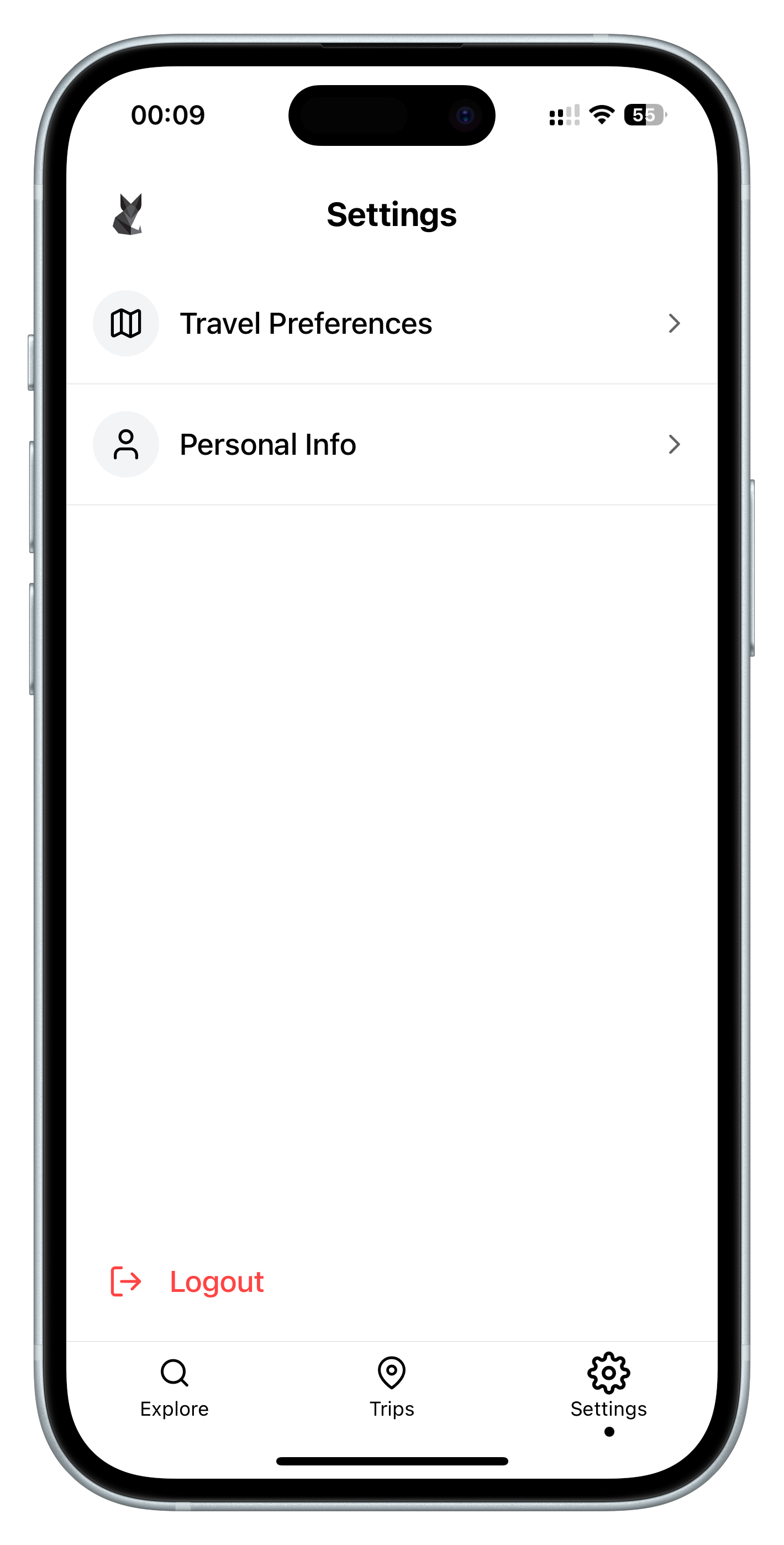 Settings Interface
